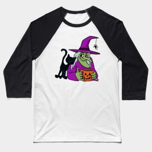 old witch with coffee and friends Baseball T-Shirt